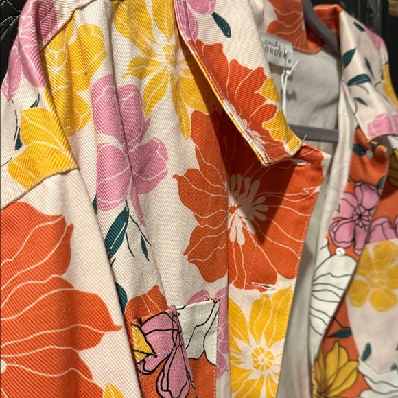 Emily Wonder Vibrant Floral Jean Jacket - Picture 7 of 10
